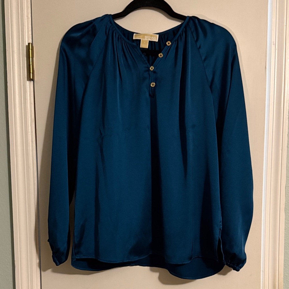 Michael Kors Deep Blue Blouse